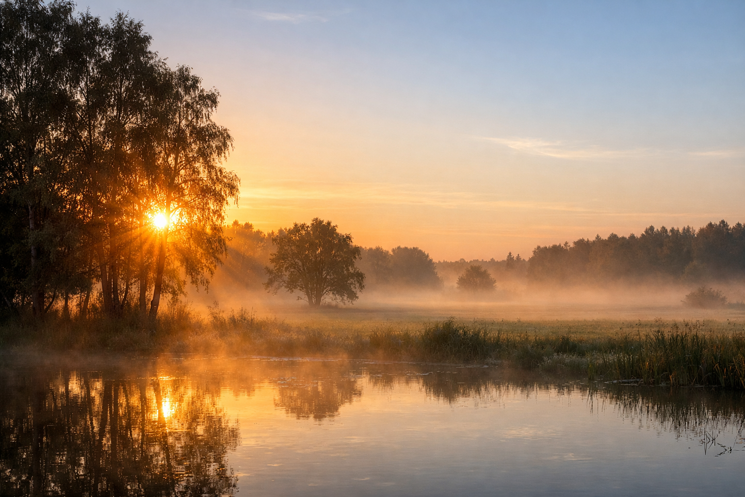 Dawn light breaking through after hardship
